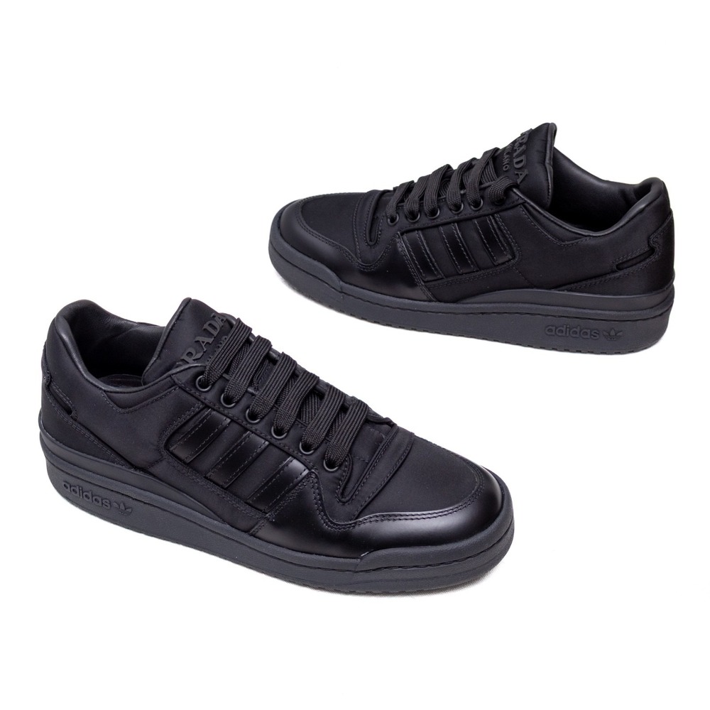 Prada x Adidas A+P Re-Nylon Forum Low Sneakers Size‎ 7.5 Black Women's GY7043